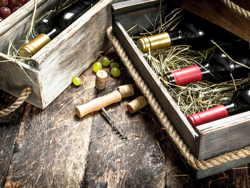 Вино в ящиках